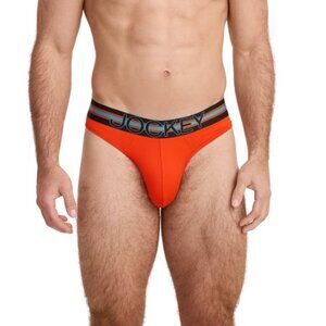 Jockey Men's Sport Stability Pouch Microfiber Thong - Medium - Orange